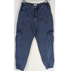 We the Free pants Navy sz S Jogger cargo jeans style W 27-30", inseam 24.5"GUC